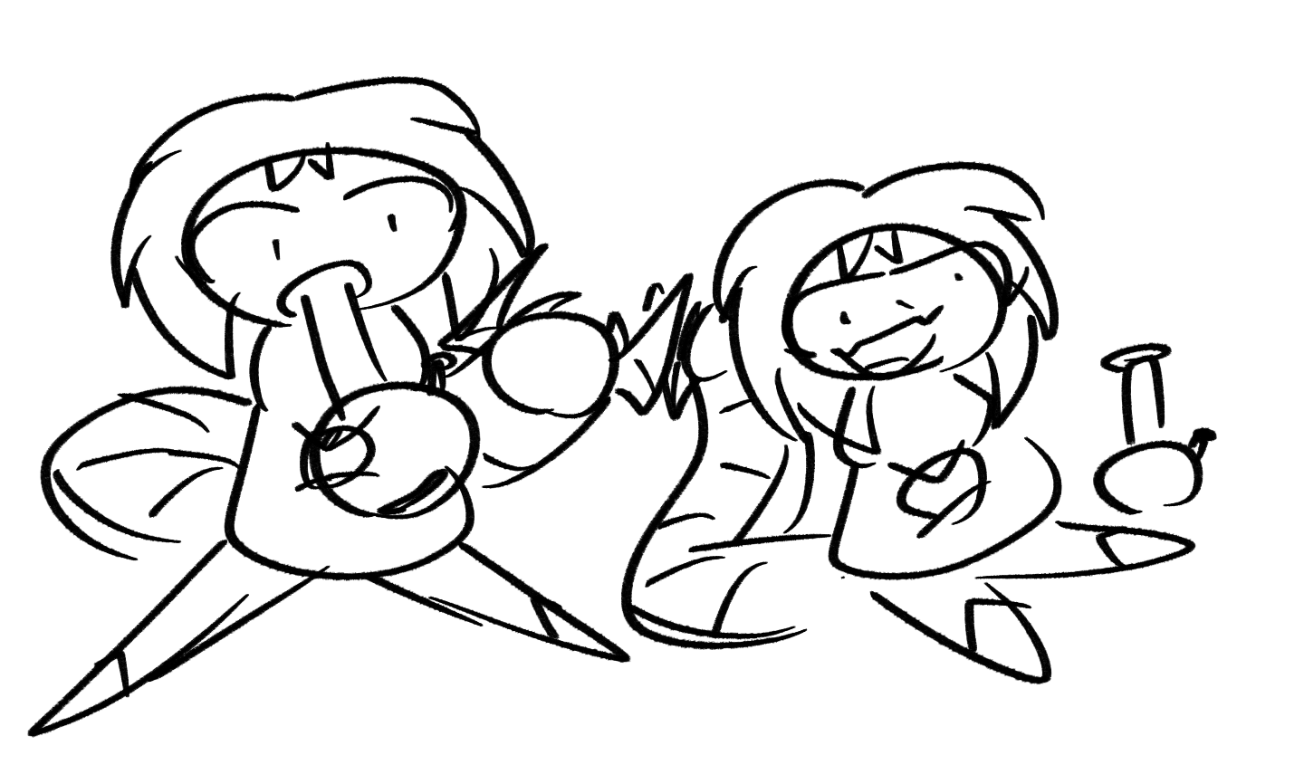 Tityus smoking a bong